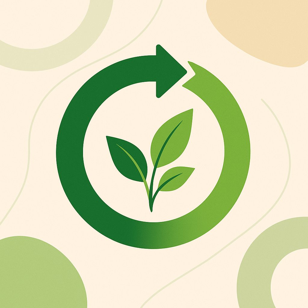 Abstract circular economy illustration